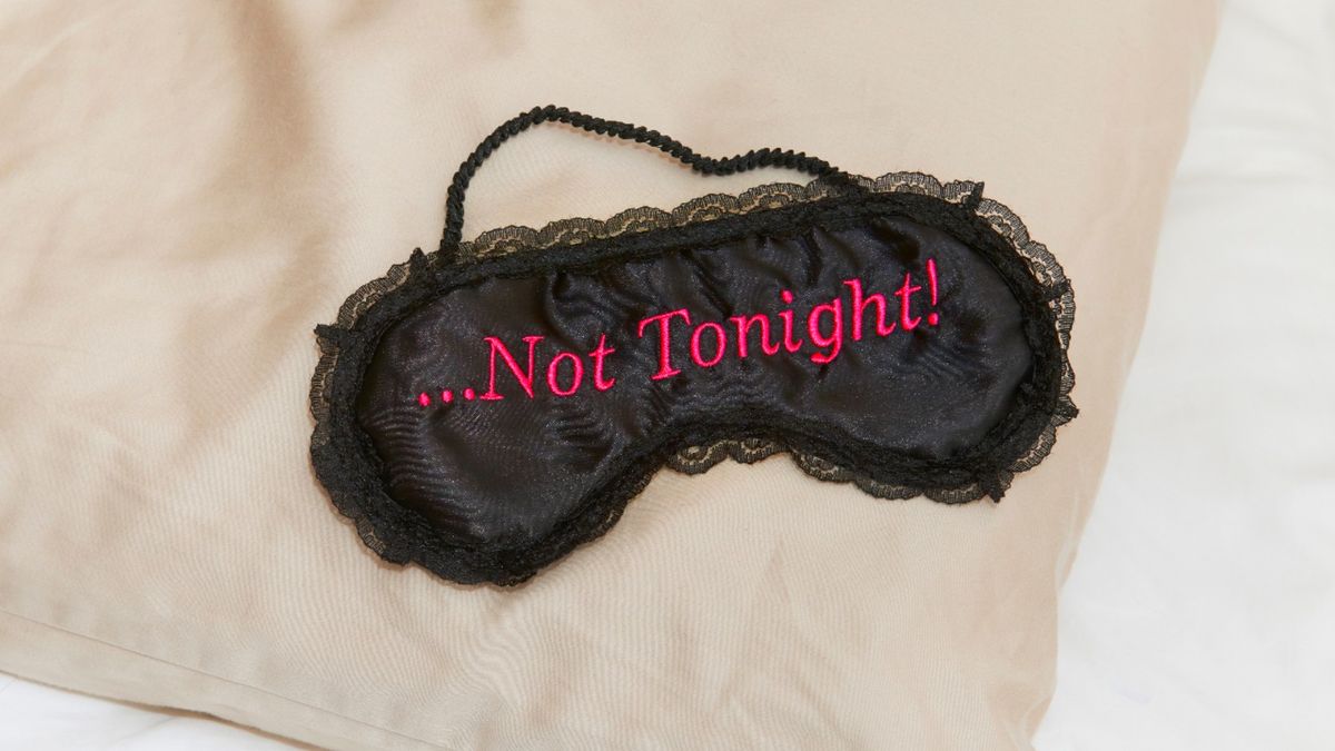 Schlafmaske mit Worten nicht heute Nacht