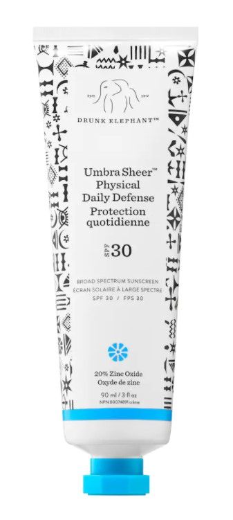 najlepší opaľovací krém na tvár Opitý slon Umbra Sheer Physical Daily Defense SPF 30