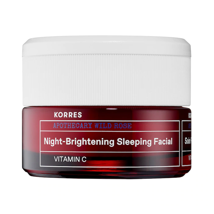 mejor crema de noche KORRES Wild Rose Night-Brightening Sleeping Facial