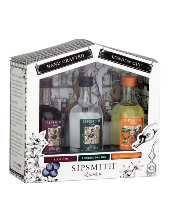 Conjunto para presente de 3x5cl de gim destilaria Sipsmith
